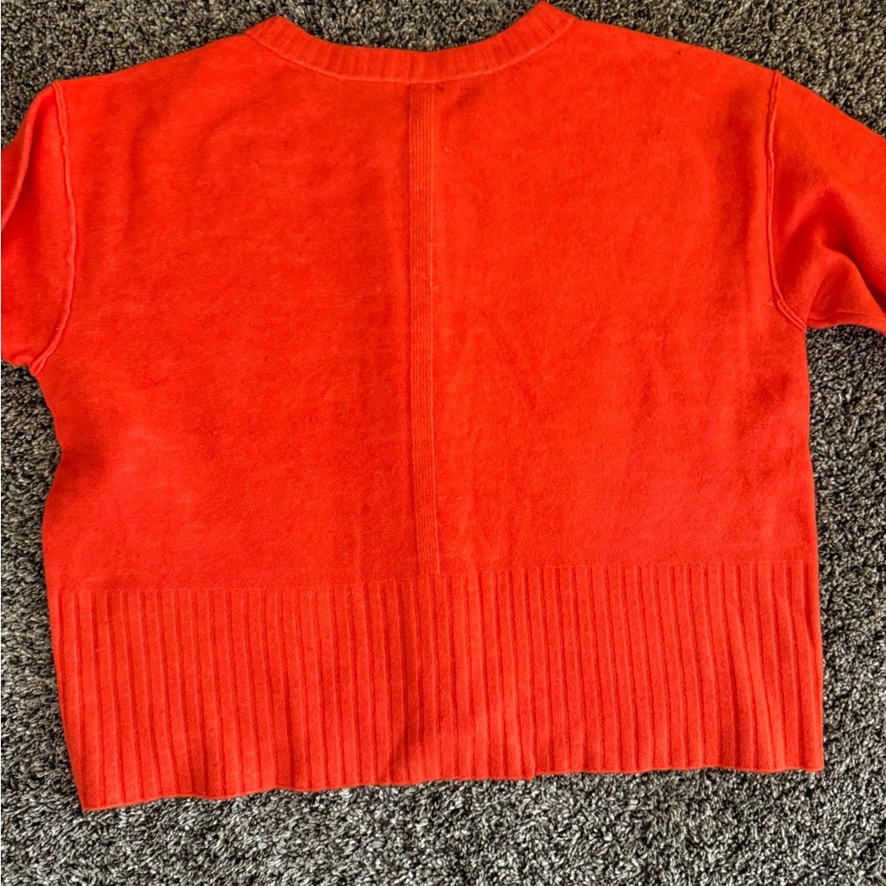Free People Luna Cardigan Sweater, Red Alert, Small, NWT - Picture 13 of 14